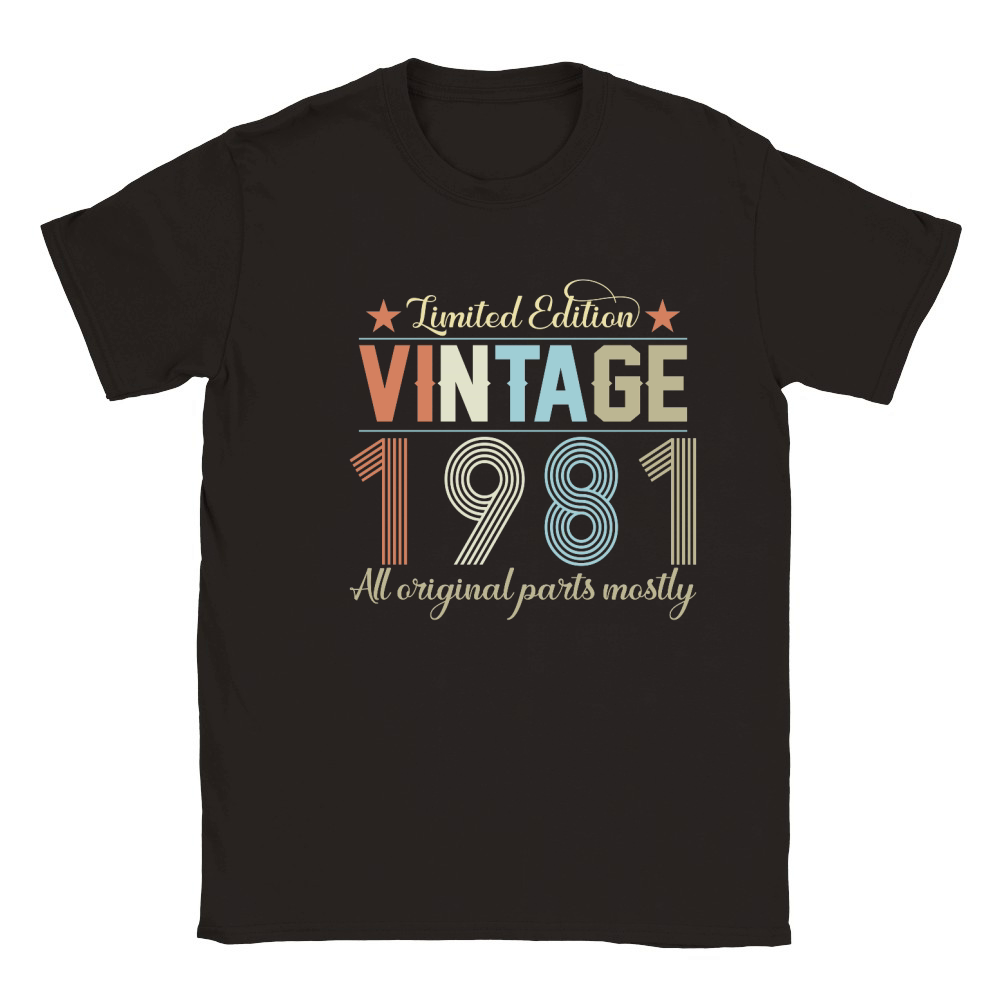 Birthday   Limited Edition Vintage 1981 Classic Kids Crewneck T-shirt