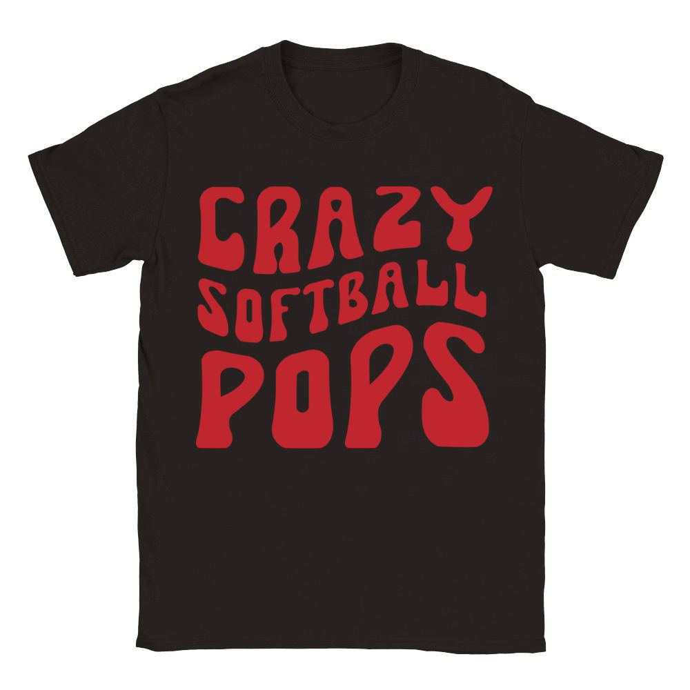 Crazy Softball Pops Classic Kids Crewneck T-shirt