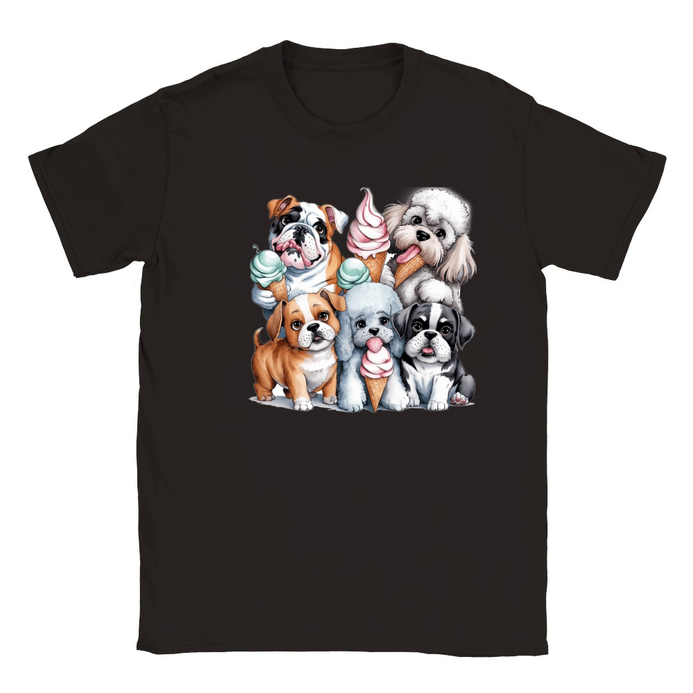 Dog Watercolor Bundle 07 Classic Kids Crewneck T-shirt