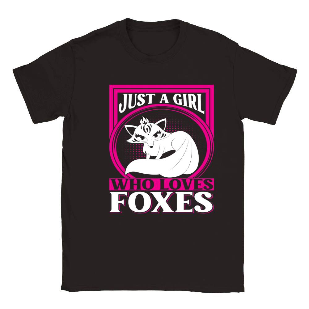 Just A Girl Who Loves Foxes Classic Kids Crewneck T-shirt