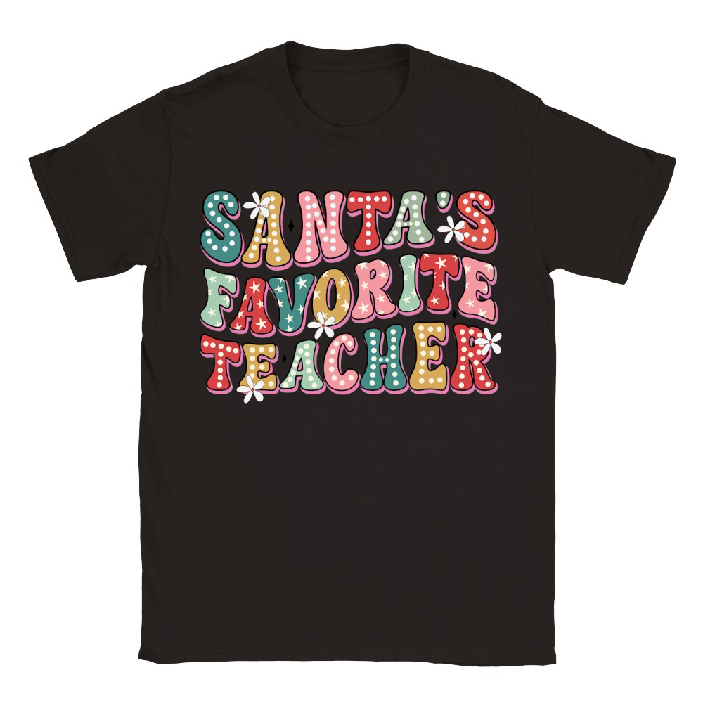 Santas favorite teacher 3 Classic Kids Crewneck T-shirt