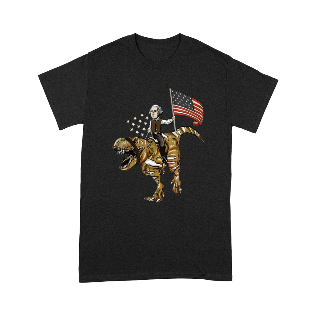 George Washington Riding a T Rex Dinosaur 4th of July USA - Baby Onesie Comfort T-shirt