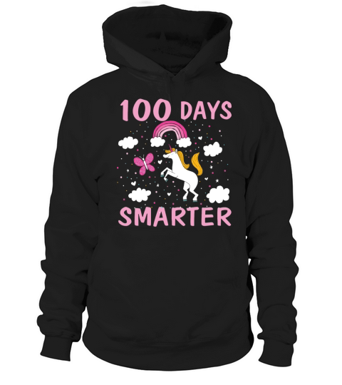100 Days Smarter Unicorn 100 Days of School T Sh Hoodie Unisex