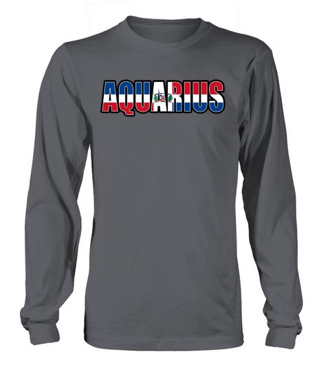 Aquarius Dominican Horoscope Heritage DNA Flag Long sleeved Unisex