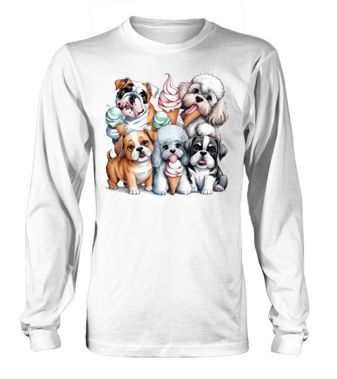 Dog Watercolor Bundle 07 Long sleeved Unisex