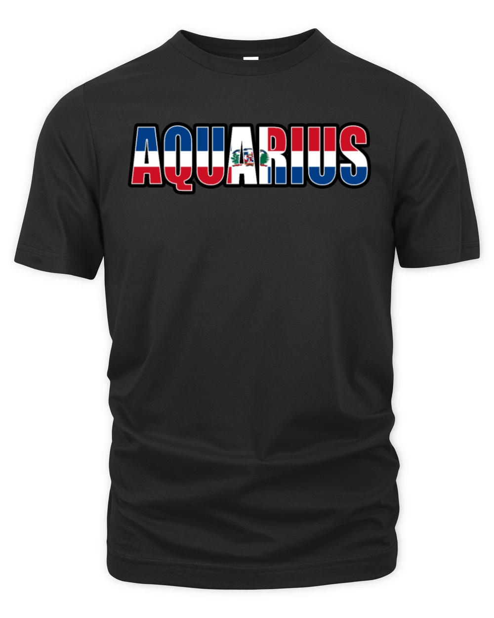 Aquarius Dominican Horoscope Heritage DNA Flag Organic Unisex T-shirt