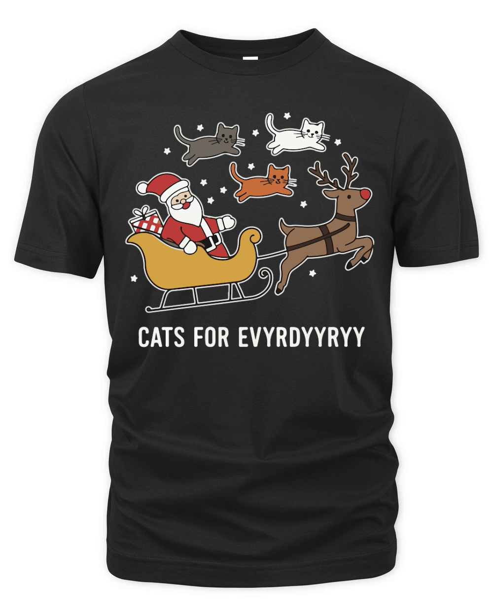 Cats for Everybody Christmas Organic Unisex T-shirt