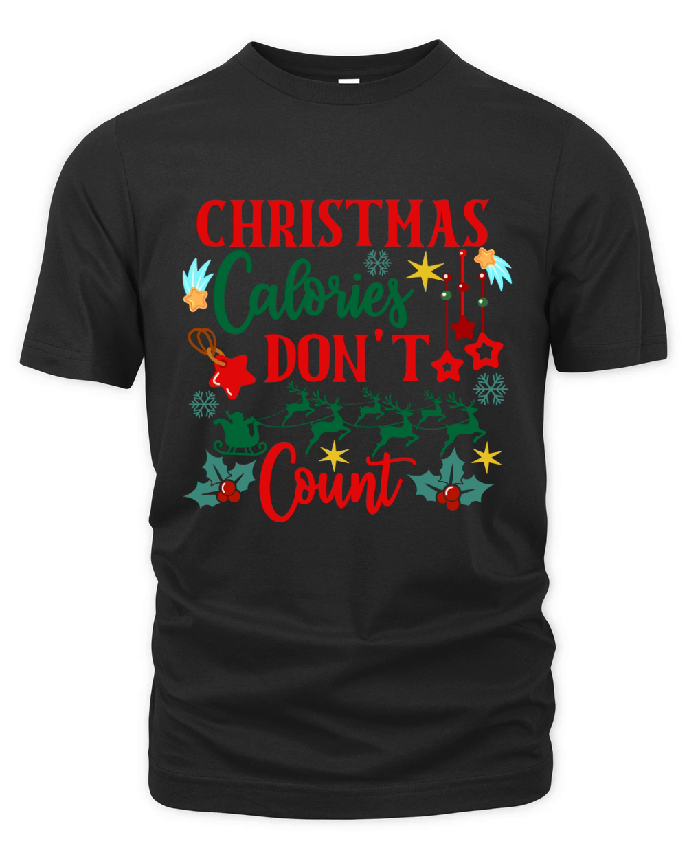 Christmas Calories Dont Count Organic Unisex T-shirt
