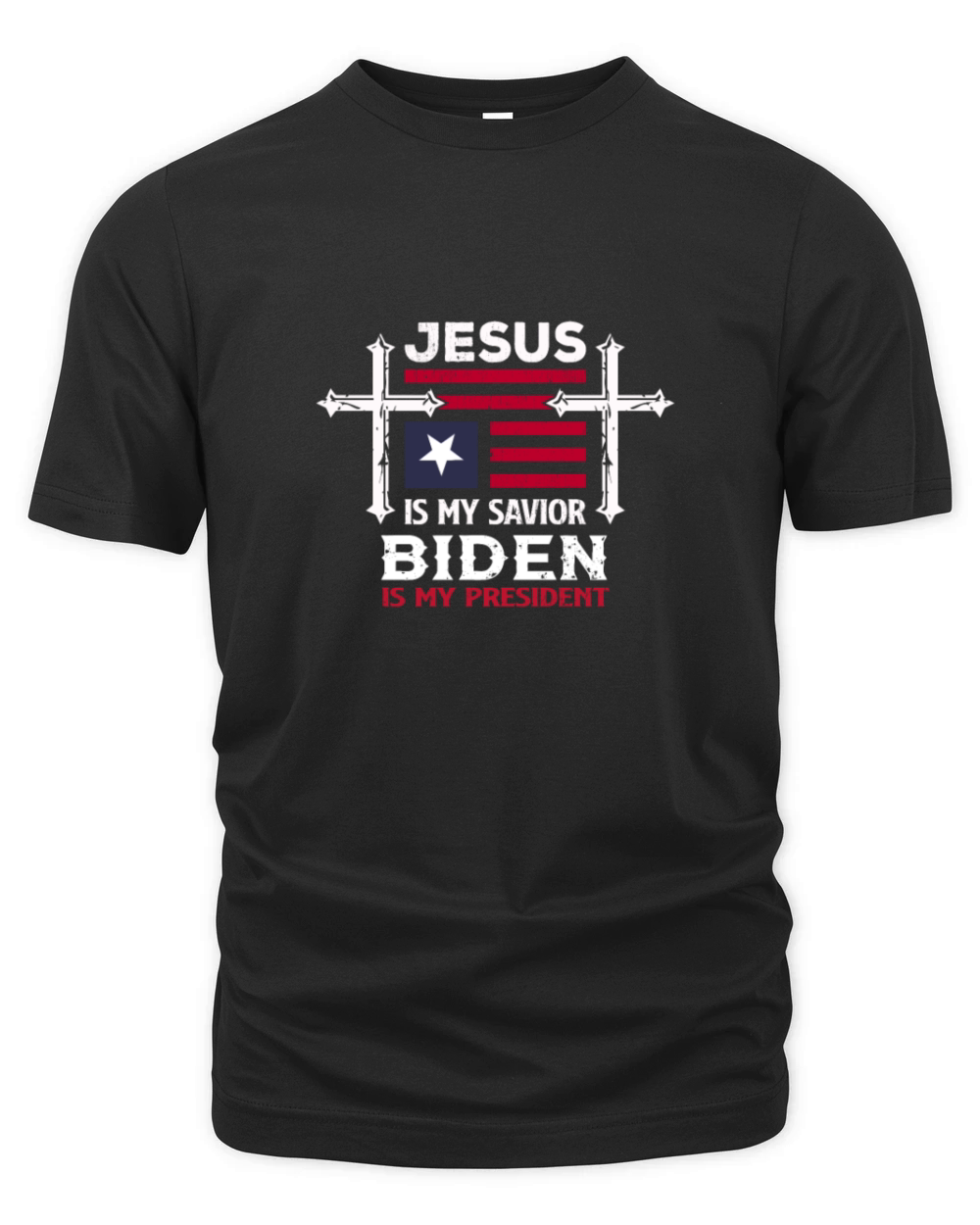 Jesus is my savior Biden is my president US flag Organic Unisex T-shirt
