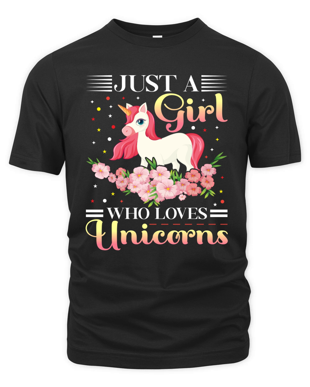Just a Girl Who Loves Unicorns Organic Unisex T-shirt