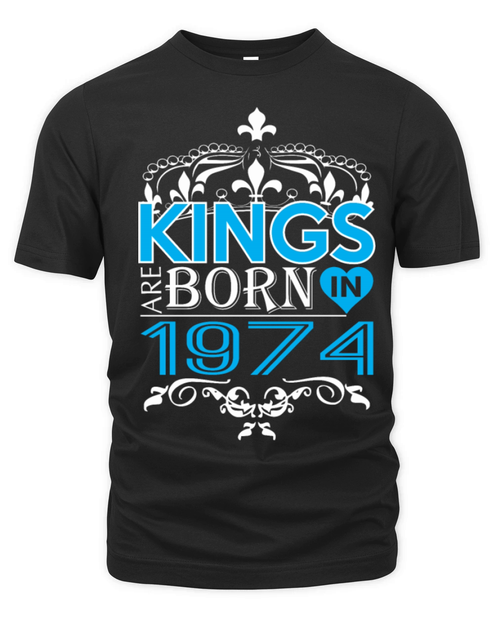 Kings Are Born In 1974 Happy Fathers Day Organic Unisex T-shirt