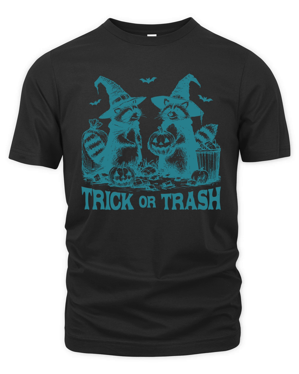 Trick Or Trash Halloween L Green Organic Unisex T-shirt