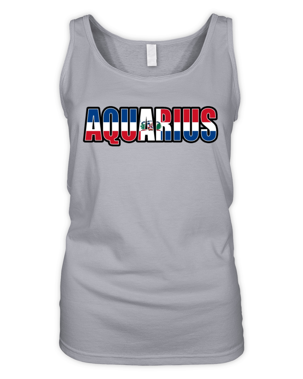 Aquarius Dominican Horoscope Heritage DNA Flag Organic Women's Tank Top