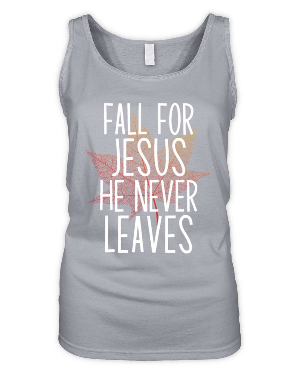 Fall For Jesus He Never Leaves Organic Women's Tank Top