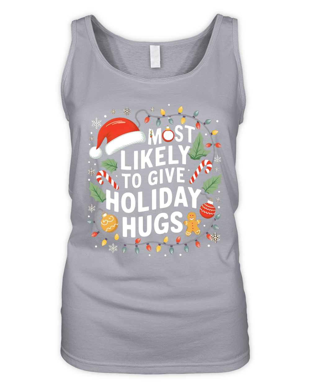 Most likely to give holiday hugs Organic Women's Tank Top