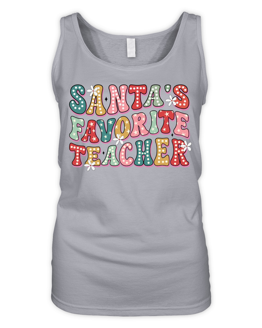 Santas favorite teacher 3 Organic Women's Tank Top