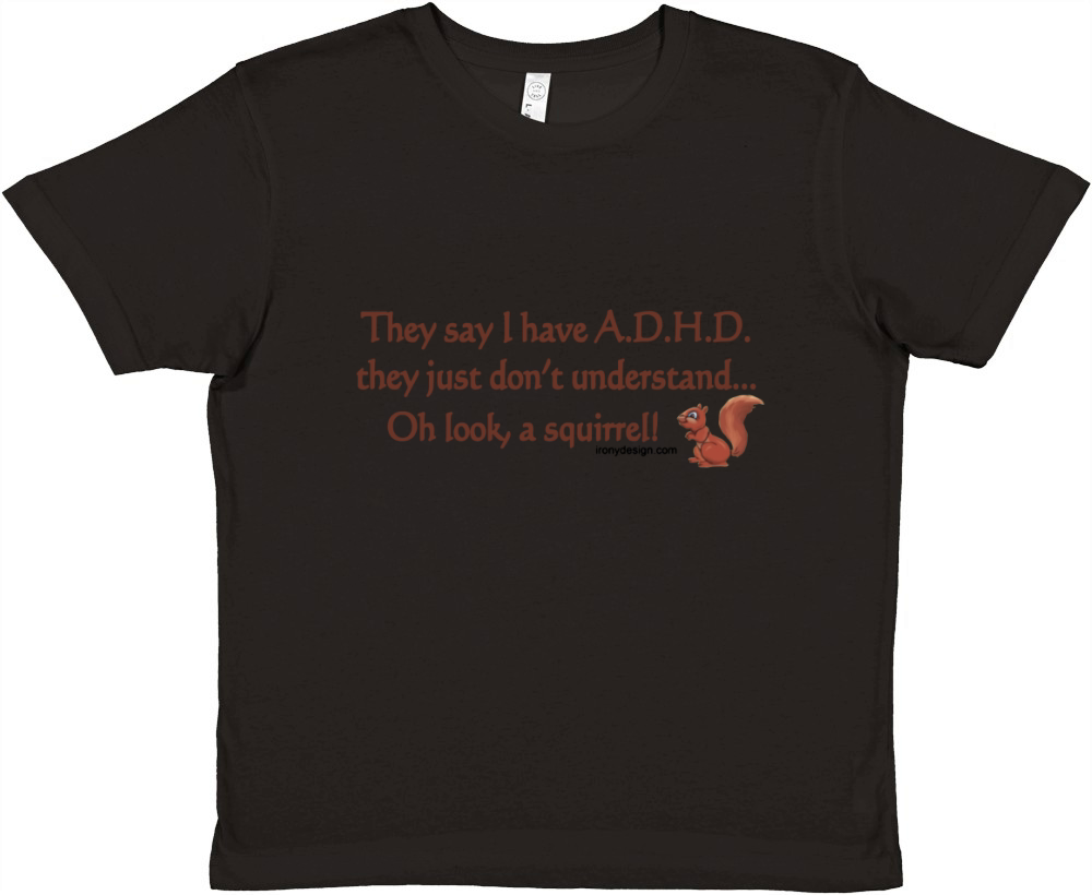 ADHD Squirrel Premium Kids Crewneck T-shirt