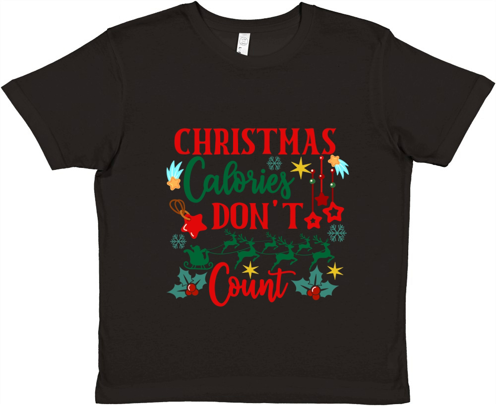 Christmas Calories Dont Count Premium Kids Crewneck T-shirt