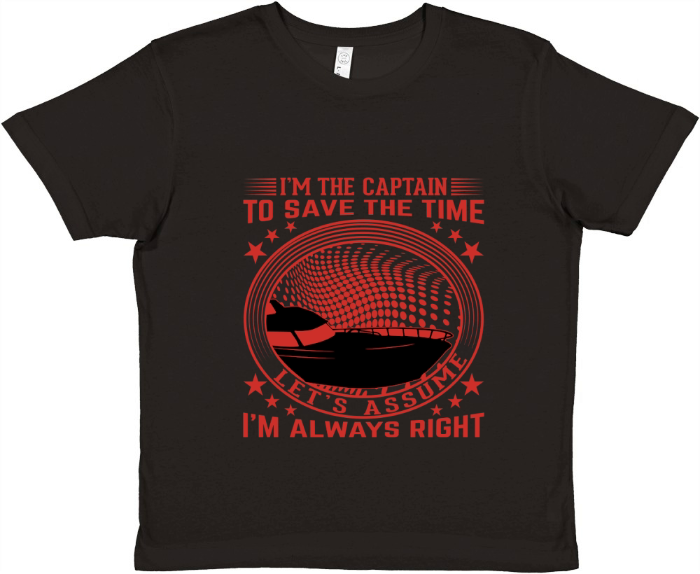 Im the captain to save the time Premium Kids Crewneck T-shirt