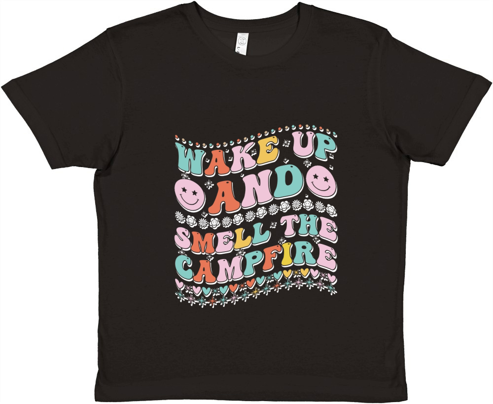 Wake up and smell the campfire 1 Premium Kids Crewneck T-shirt