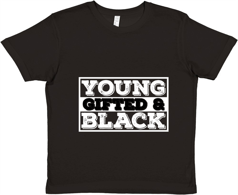 Young Gifted Black Black Premium Kids Crewneck T-shirt