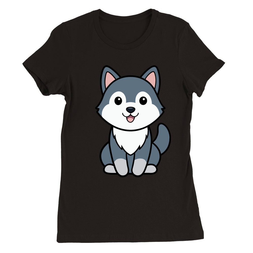 Alaskan Malamute 03 Premium Womens Crewneck T-shirt