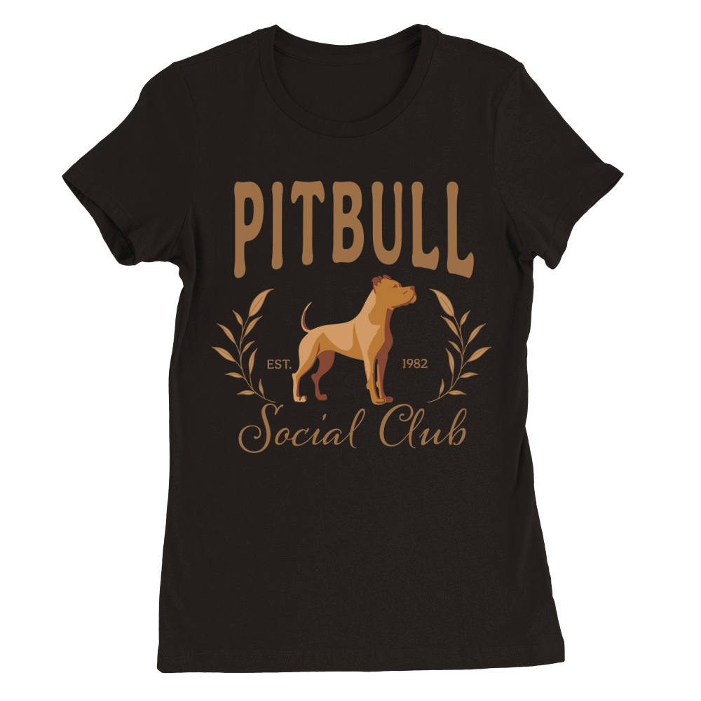 PITBULL Social Club Premium Womens Crewneck T-shirt