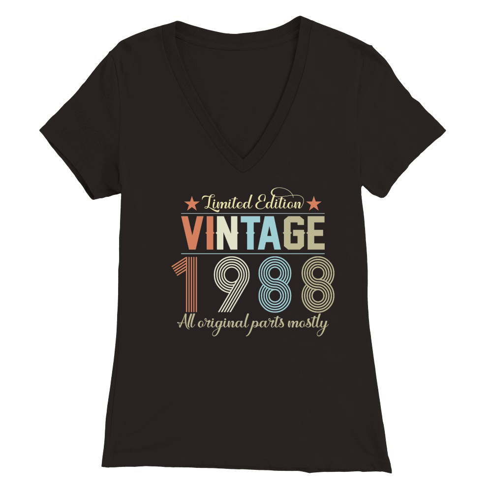 Birthday   Limited Edition Vintage 1988 Premium Womens V-Neck T-shirt