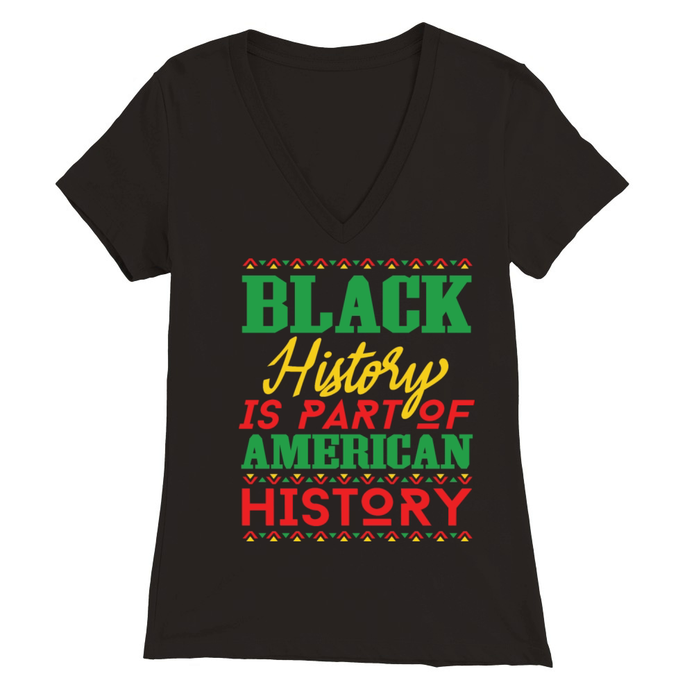 Black History is Apart of American History Premium Womens V-Neck T-shirt