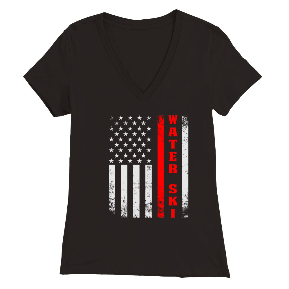 Water Ski Premium Womens V-Neck T-shirt