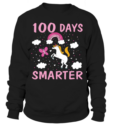100 Days Smarter Unicorn 100 Days of School T Sh Sweatshirt Unisex