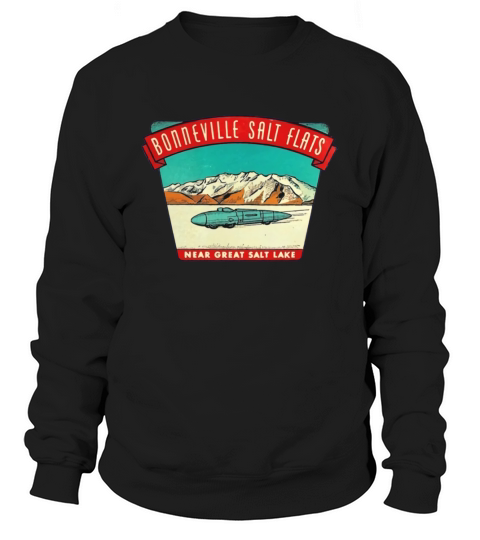 Bonneville Salt Flats Utah Vintage Travel Decal Triblend CHRISTMAS UGLY SWEATER Sweatshirt Unisex