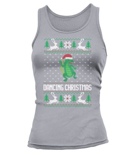 Dancing Christmas T REX Ugly Tank top Woman