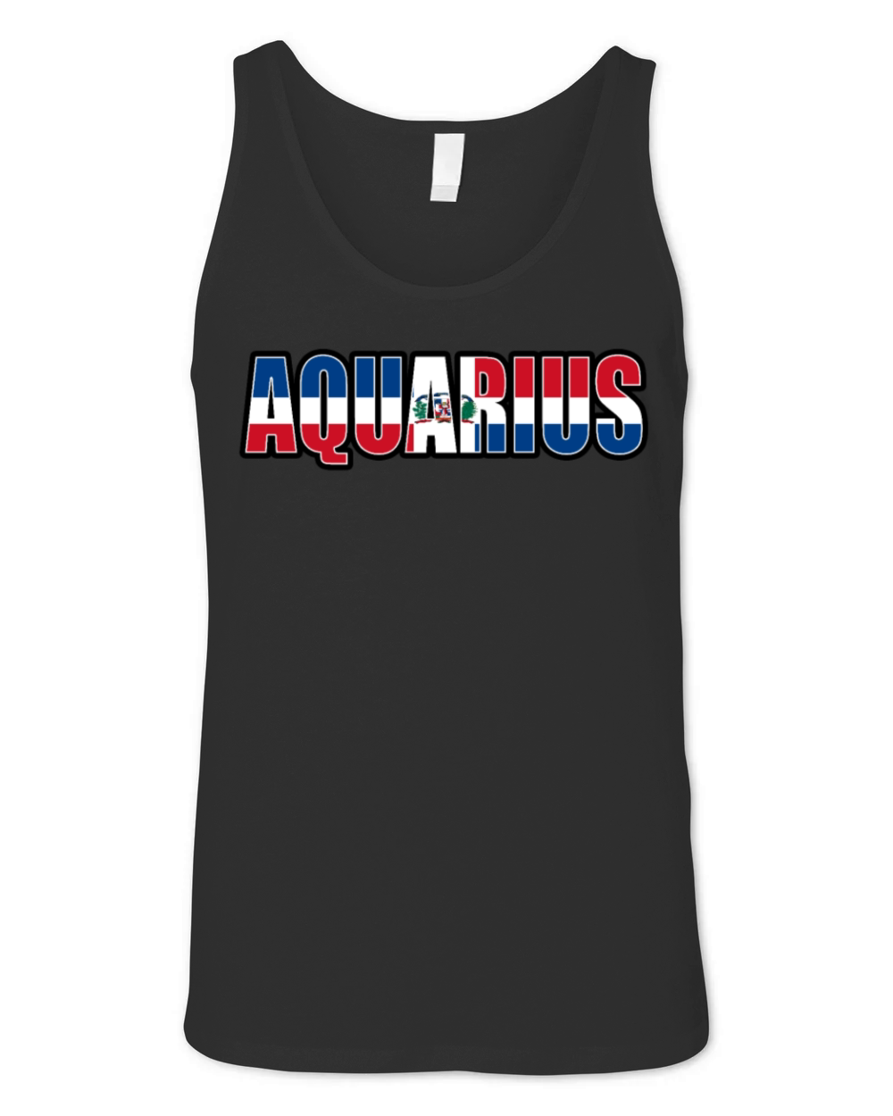 Aquarius Dominican Horoscope Heritage DNA Flag Unisex Jersey Tank