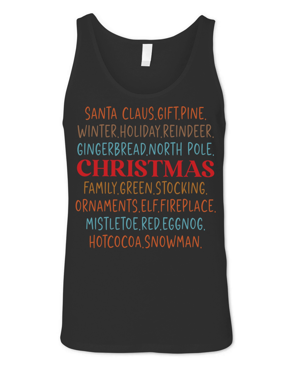 Christmas Words 4 Unisex Jersey Tank