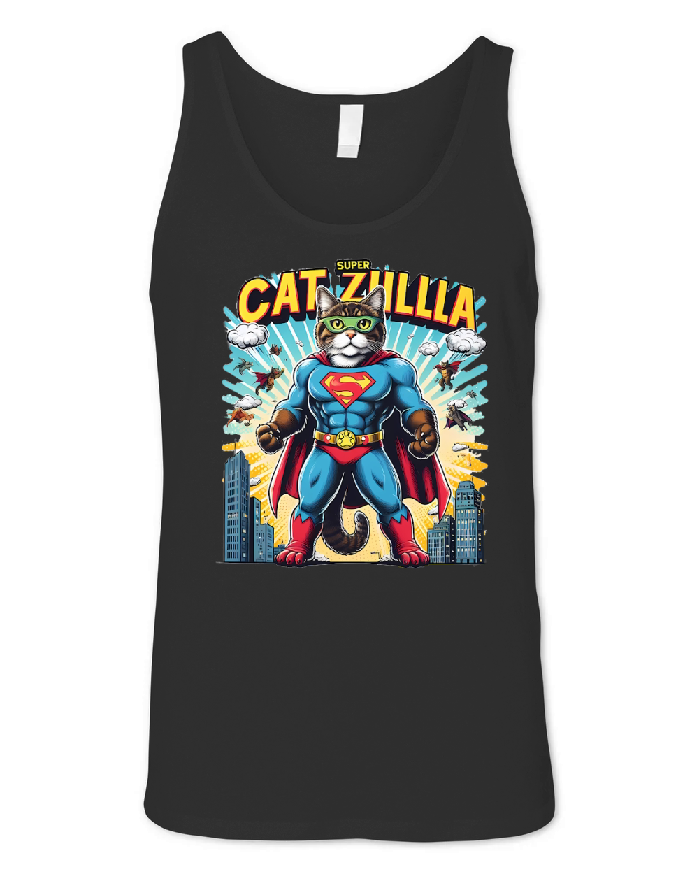 funny cat (2) Unisex Jersey Tank