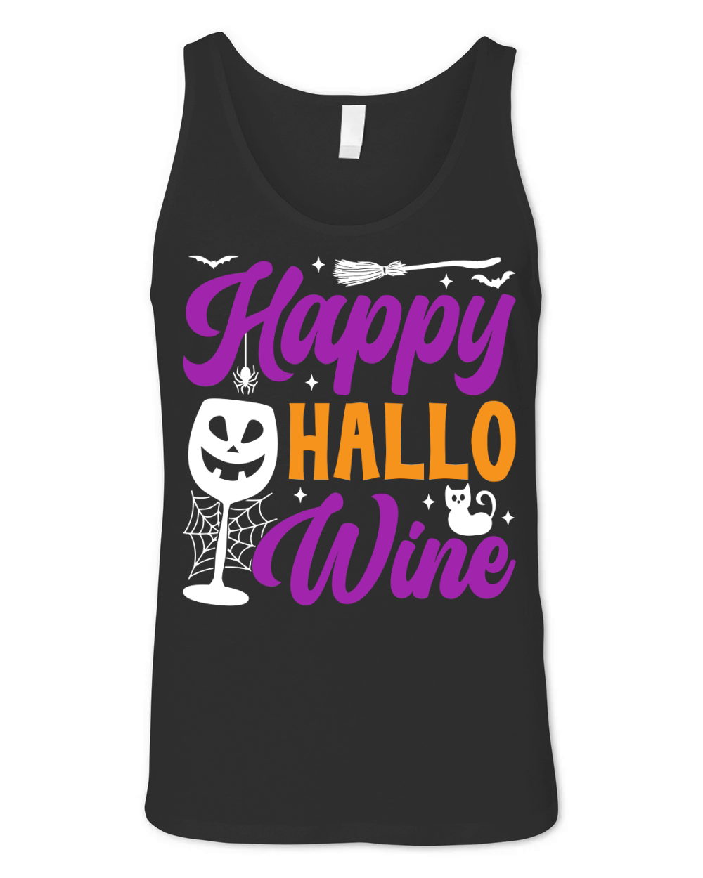 happy hallo wine Unisex Jersey Tank