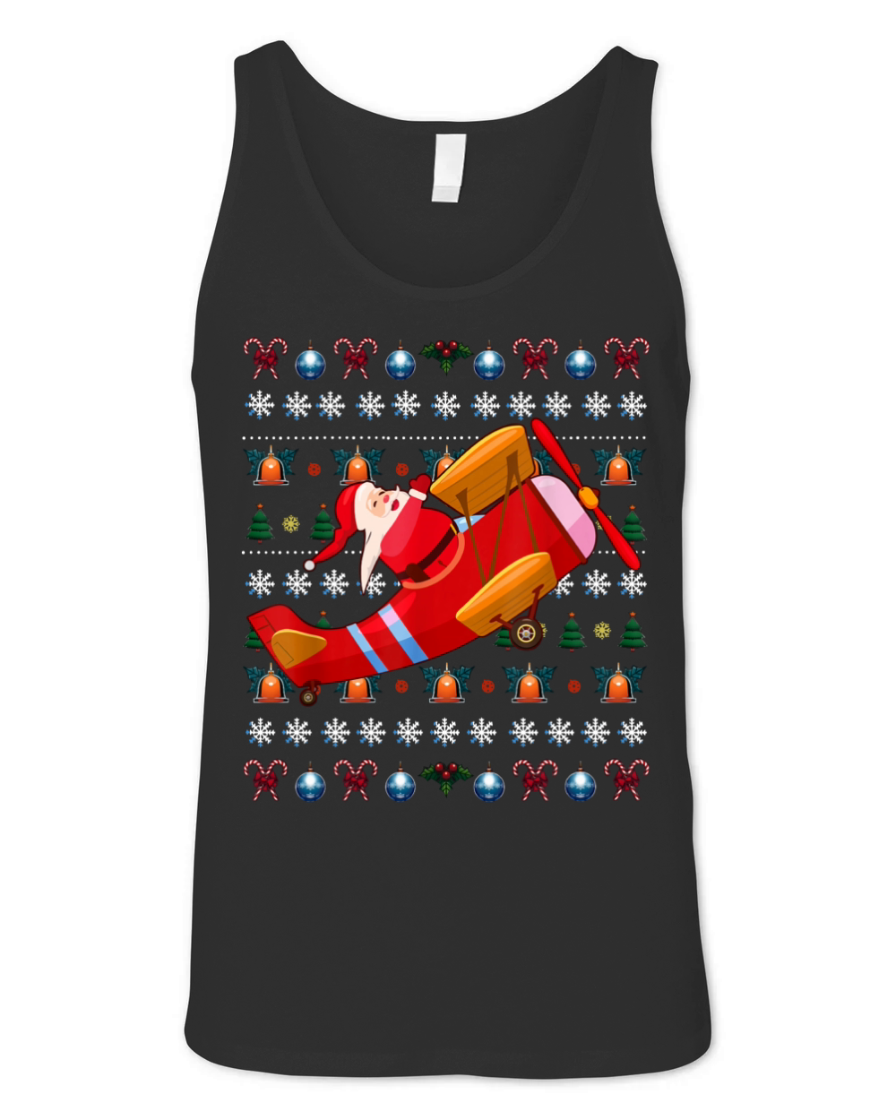 Pilot Ugly Christmas Aviation Copilot Xmas Unisex Jersey Tank