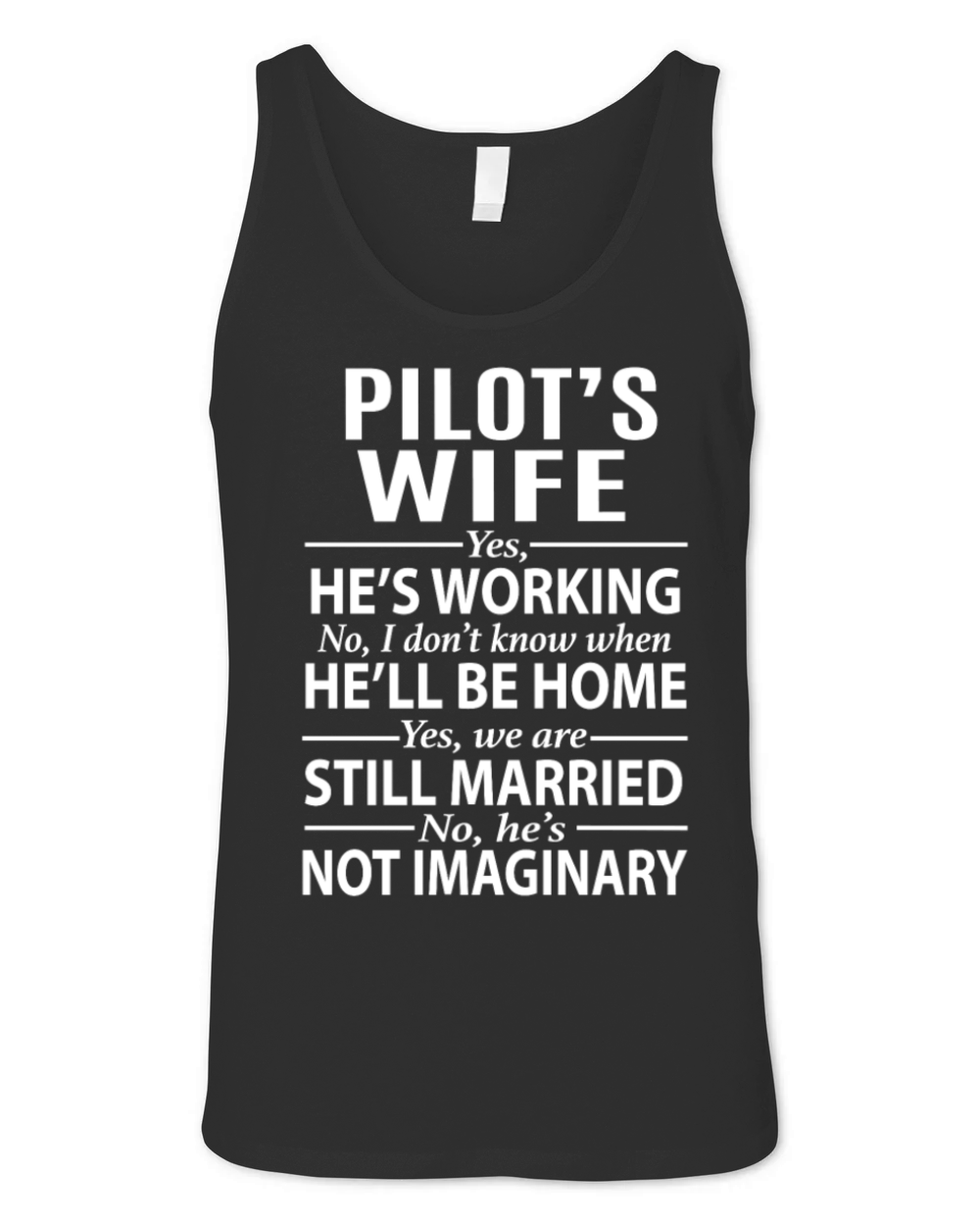 Pilots Wife Unisex Jersey Tank