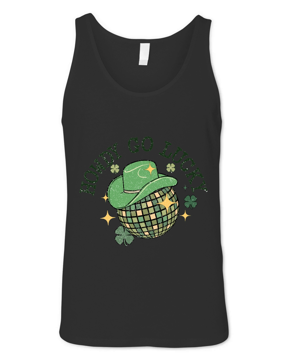 Retro St Patricks Day howdy go lucky Unisex Jersey Tank