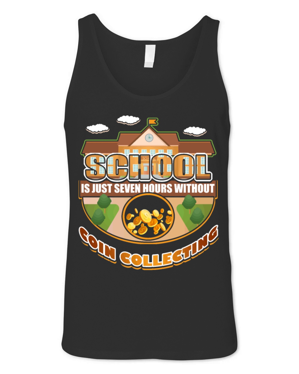 School Coin Collecting Unisex Jersey Tank