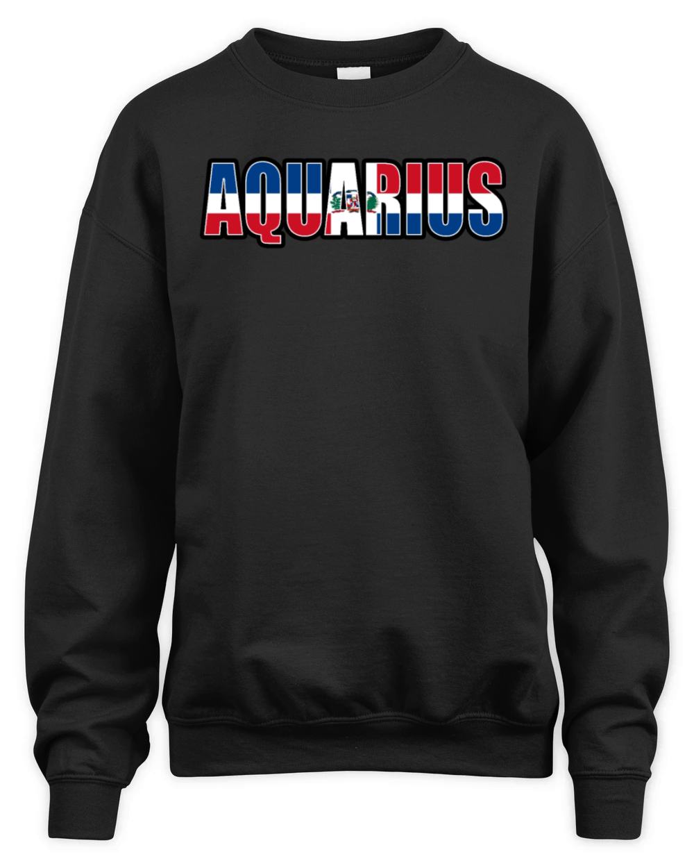 Aquarius Dominican Horoscope Heritage DNA Flag Unisex Premium Crewneck Sweatshirt