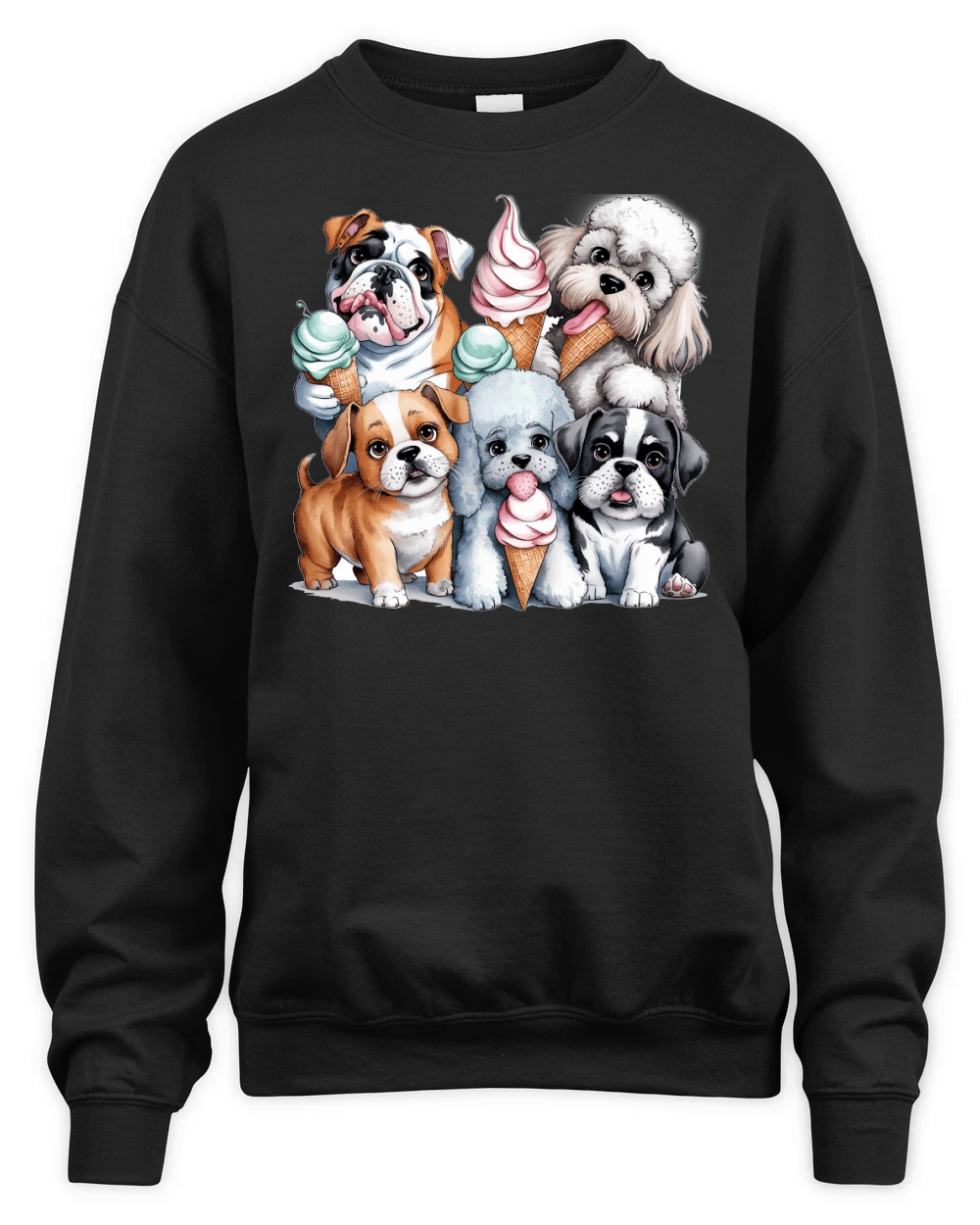 Dog Watercolor Bundle 07 Unisex Premium Crewneck Sweatshirt