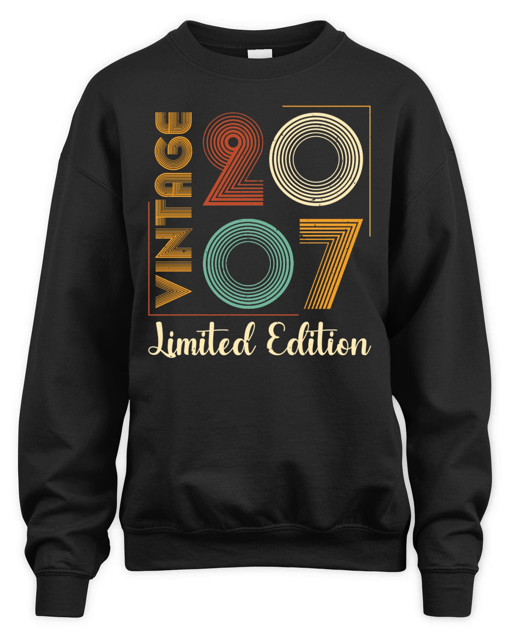 Vintage 2007 Limited Edition Birthday T Shirt Design (1) Unisex Premium Crewneck Sweatshirt