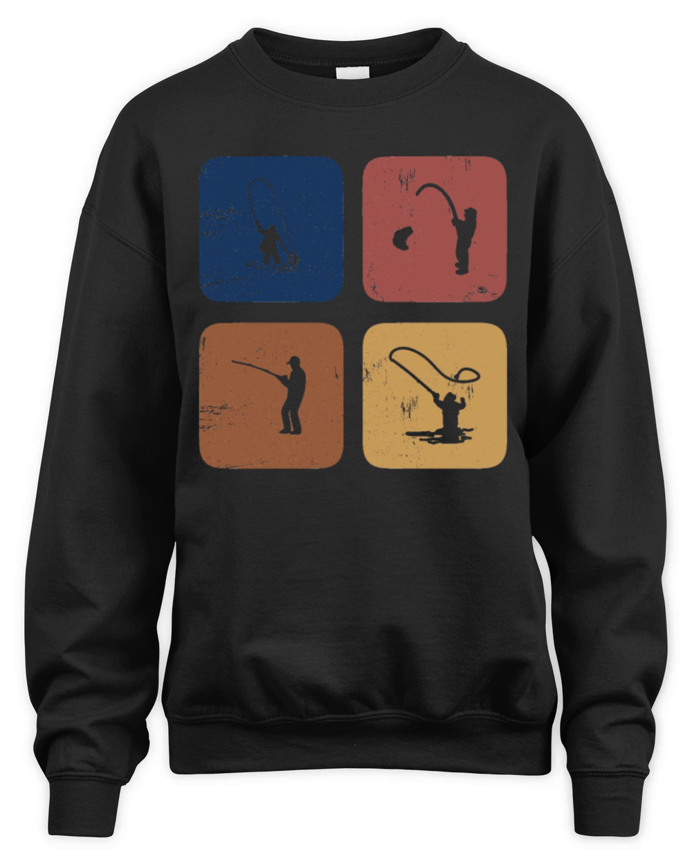 Vintage Fishing, Fishermen and Fisherman Gift Unisex Premium Crewneck Sweatshirt