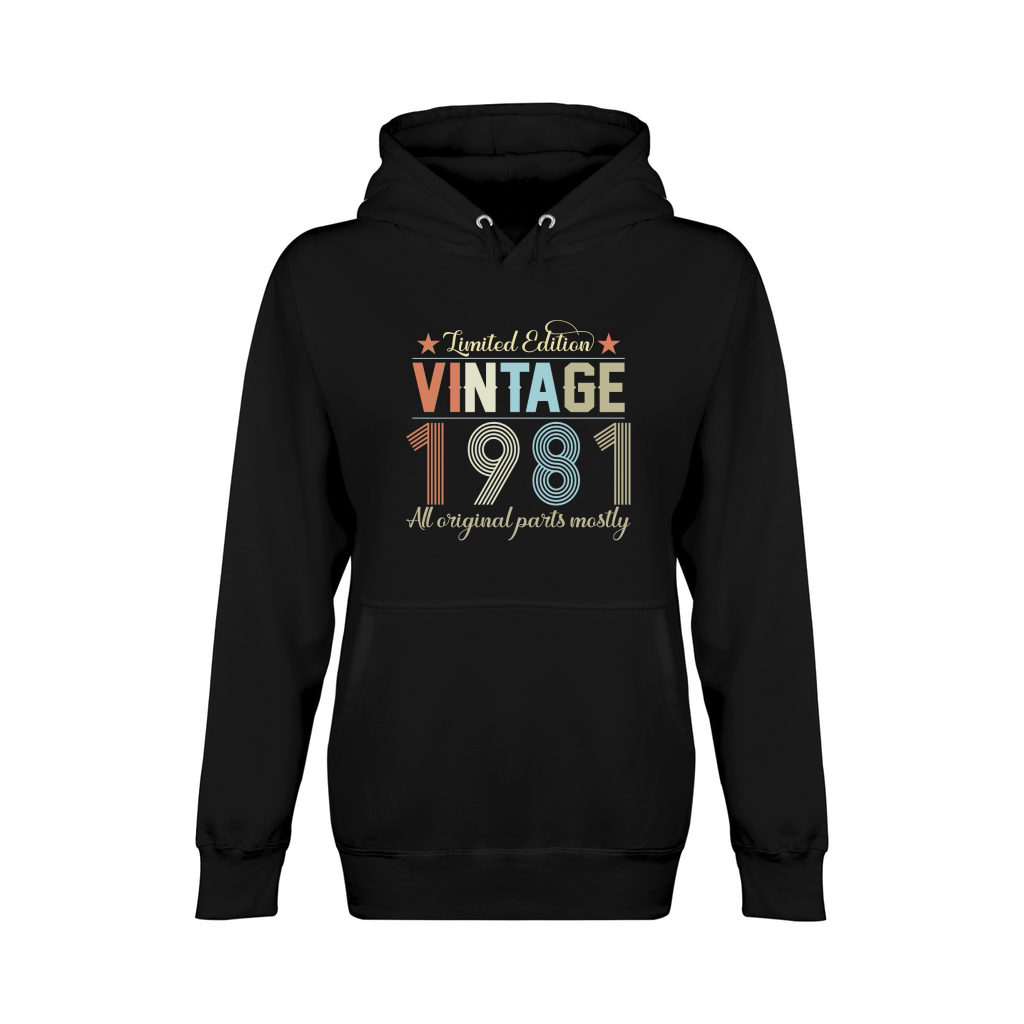 Birthday   Limited Edition Vintage 1981 Unisex Premium Pullover Hoodie