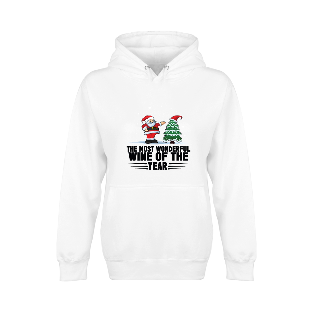The Most Wonderful Wine Of The Year Merry Christmas Unisex Premium Pullover Hoodie