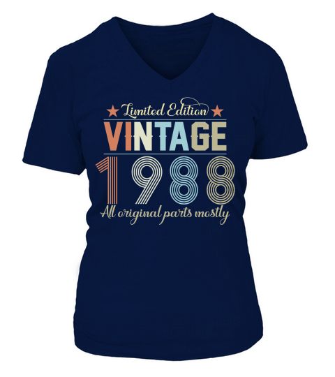 Birthday   Limited Edition Vintage 1988 V-neck T-Shirt Woman