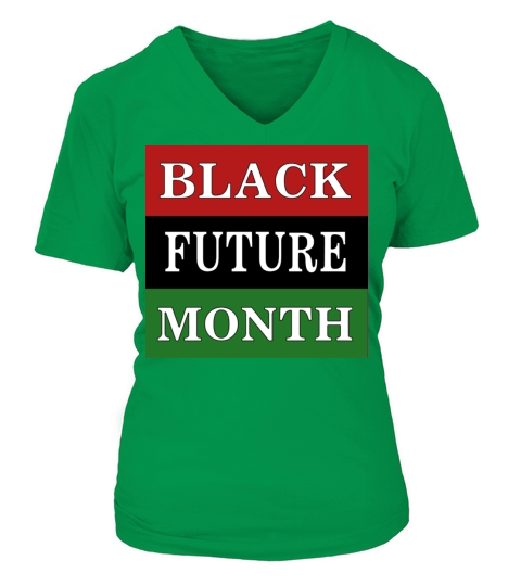 Black Future Month V-neck T-Shirt Woman