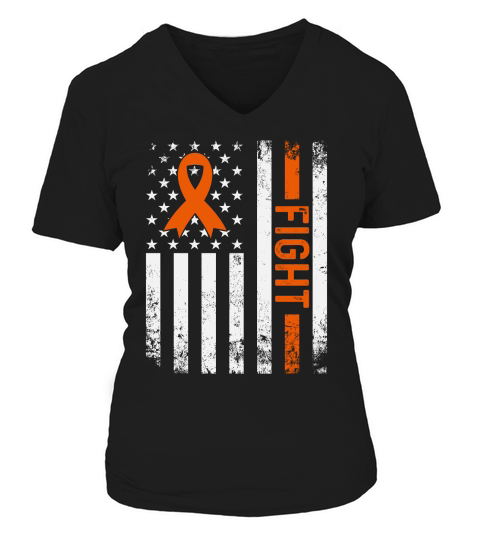Fight Leukemia Cancer V-neck T-Shirt Woman